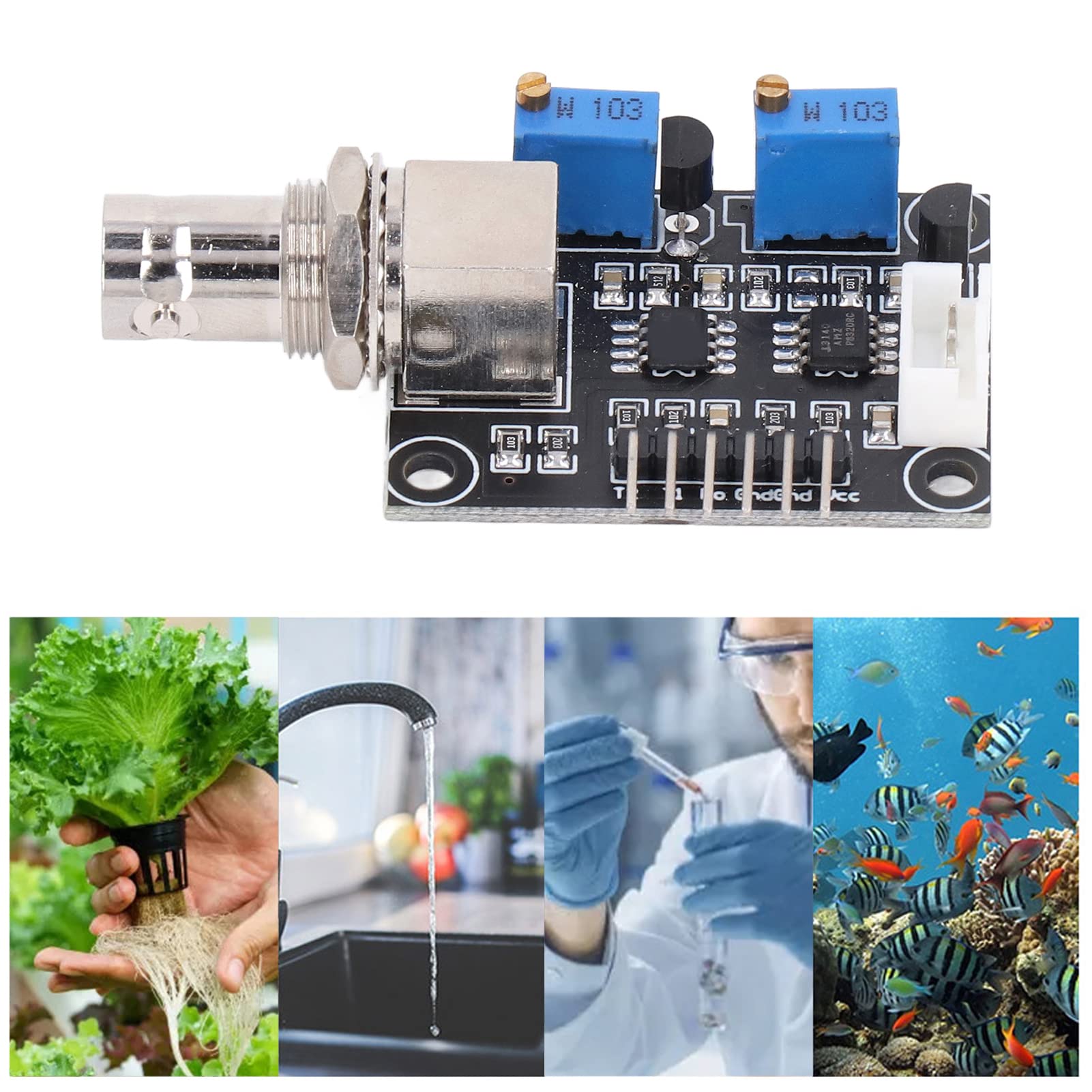High Accuracy Value Sensor Module with BNC Connector - Digital Probe Detection Kit for Industrial Monitoring & DIY Projects | Perfect for Water Quality Testing, Environmental Analysis & Lab Experiments
