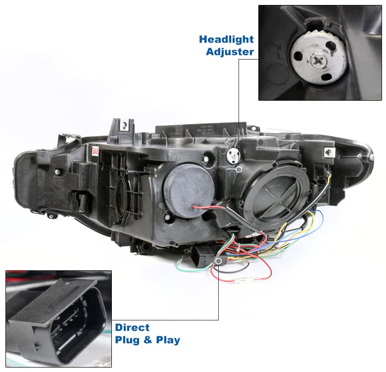 High Performance LED Chrome Projector Headlights with 6