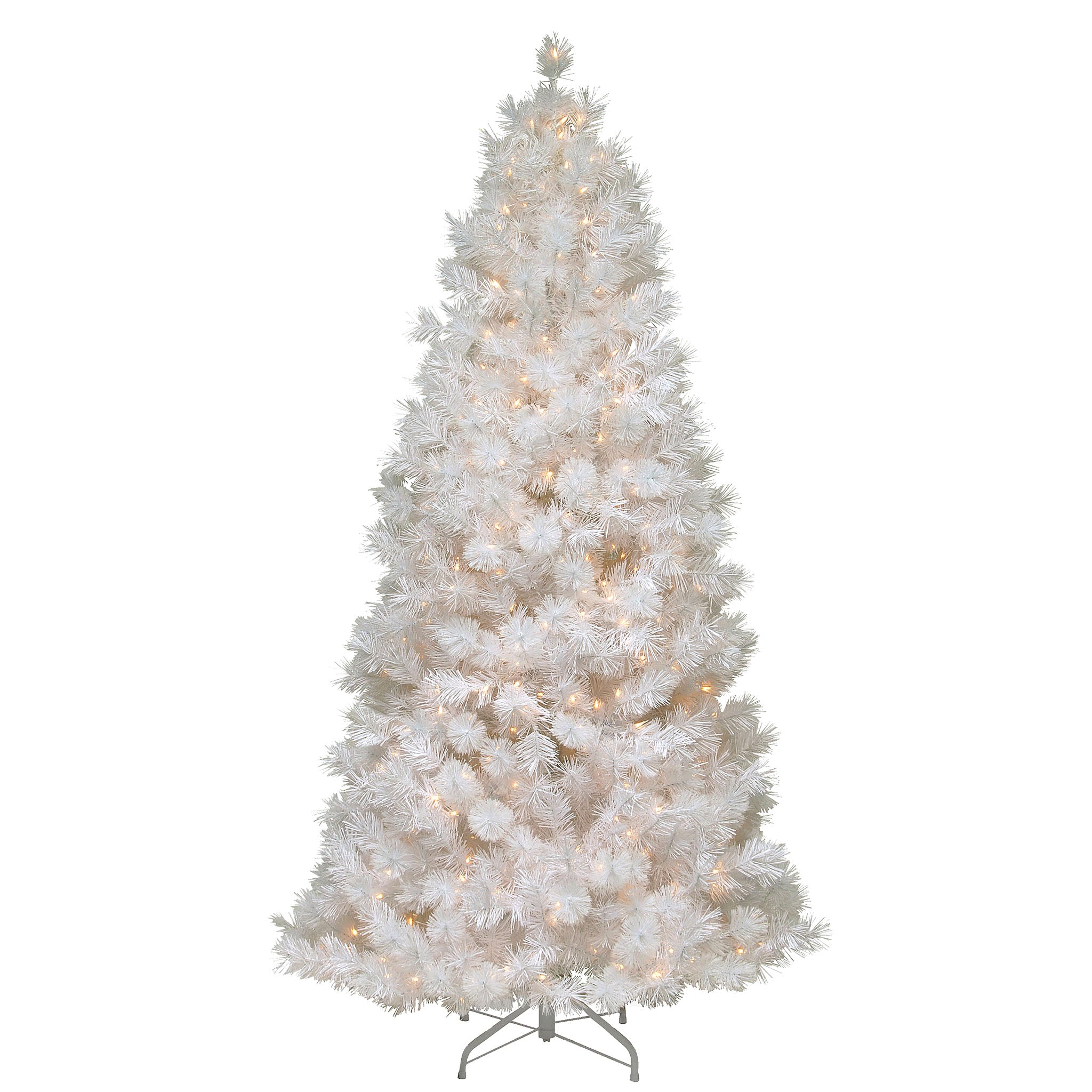 7.5 ft Pre-Lit Wispy Willow Grande White Slim Christmas Tree with Clear Lights - Elegant Holiday Decor for Living Room, Bedroom & Office