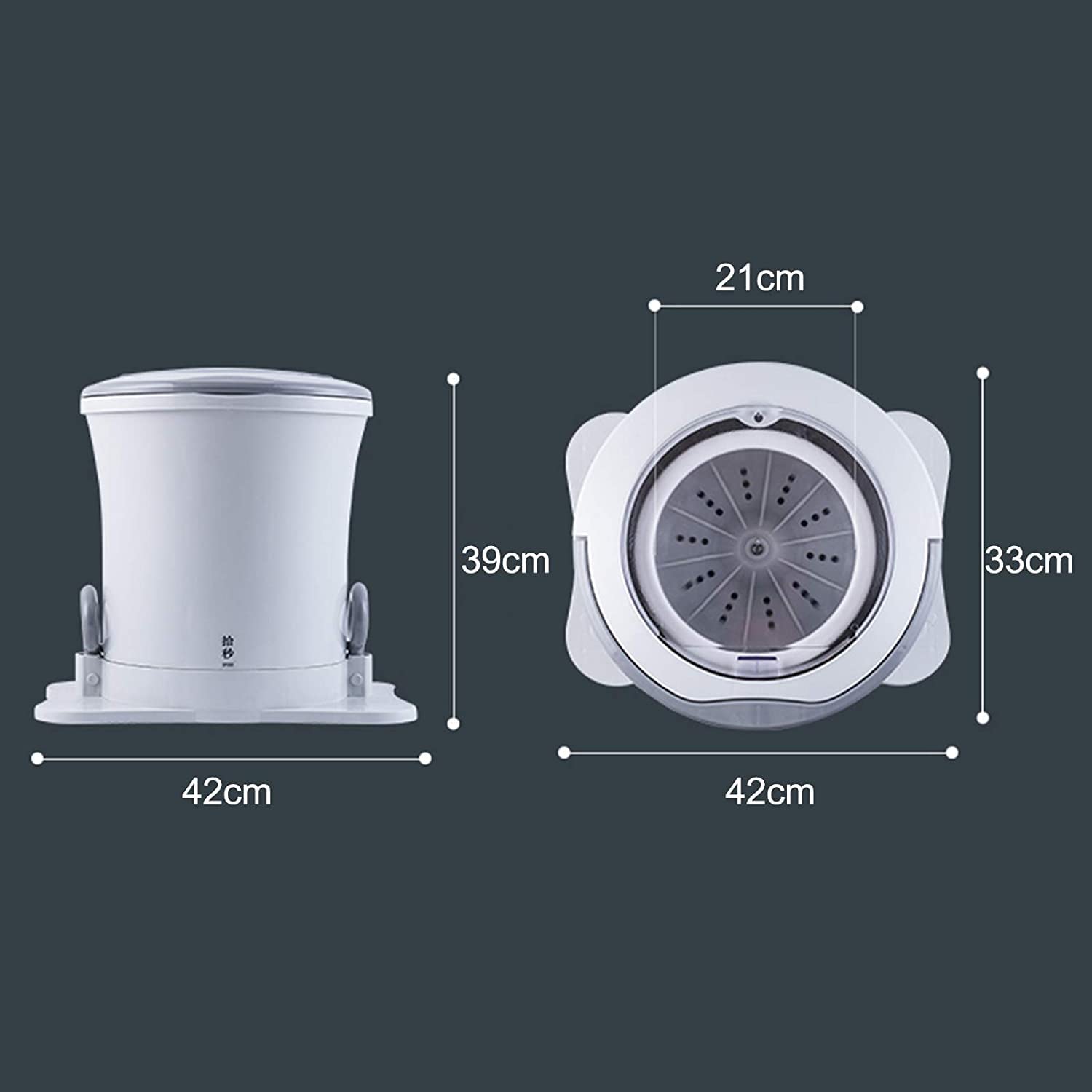 Portable Manual Spin Dryer for Clothes - Compact Non-Electric Laundry Wringer - Perfect for Apartments, Dorms, Camping & Travel - Quick Dry Solution for Small Spaces
