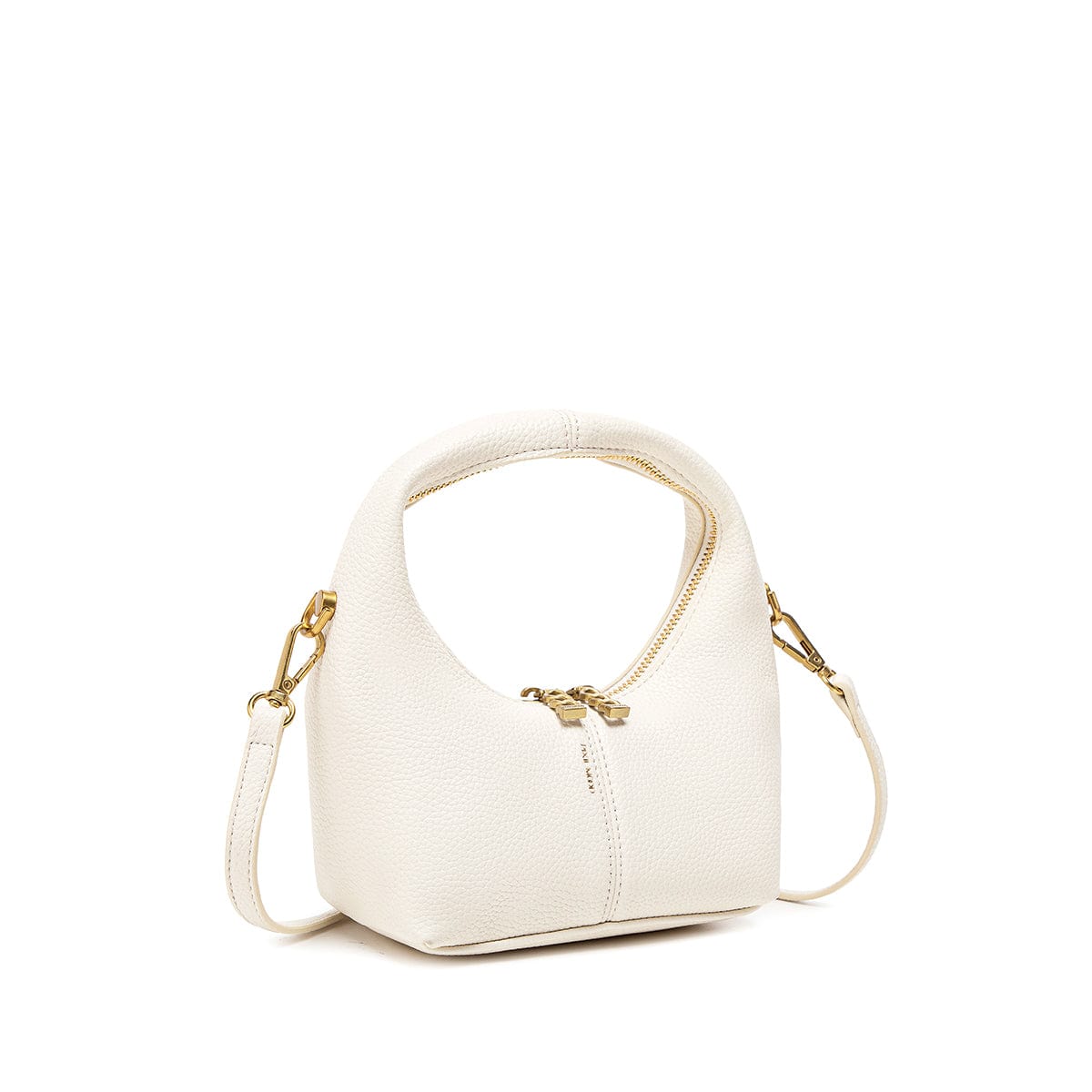 Vegan Leather Crossbody Bag for Women | Circle Design in Coconut Cream | Perfect for Casual Outings, Travel & Everyday Use