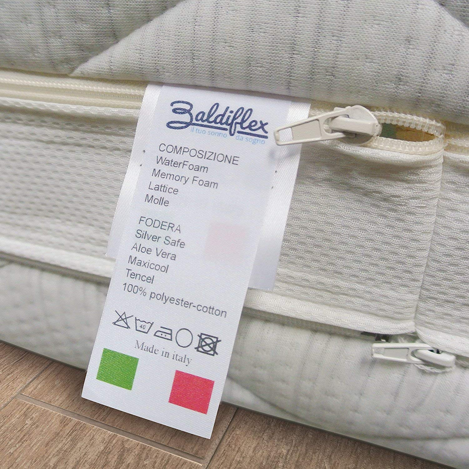 Baldiflex Silver Safe Queen Size Mattress Protector 170x190x29cm - Breathable, Zippered, Non-Toxic Waterproof Bed Cover for Allergy Relief & Hot Sleepers - Perfect for Master Bedrooms, Guest Beds & Dorm Use