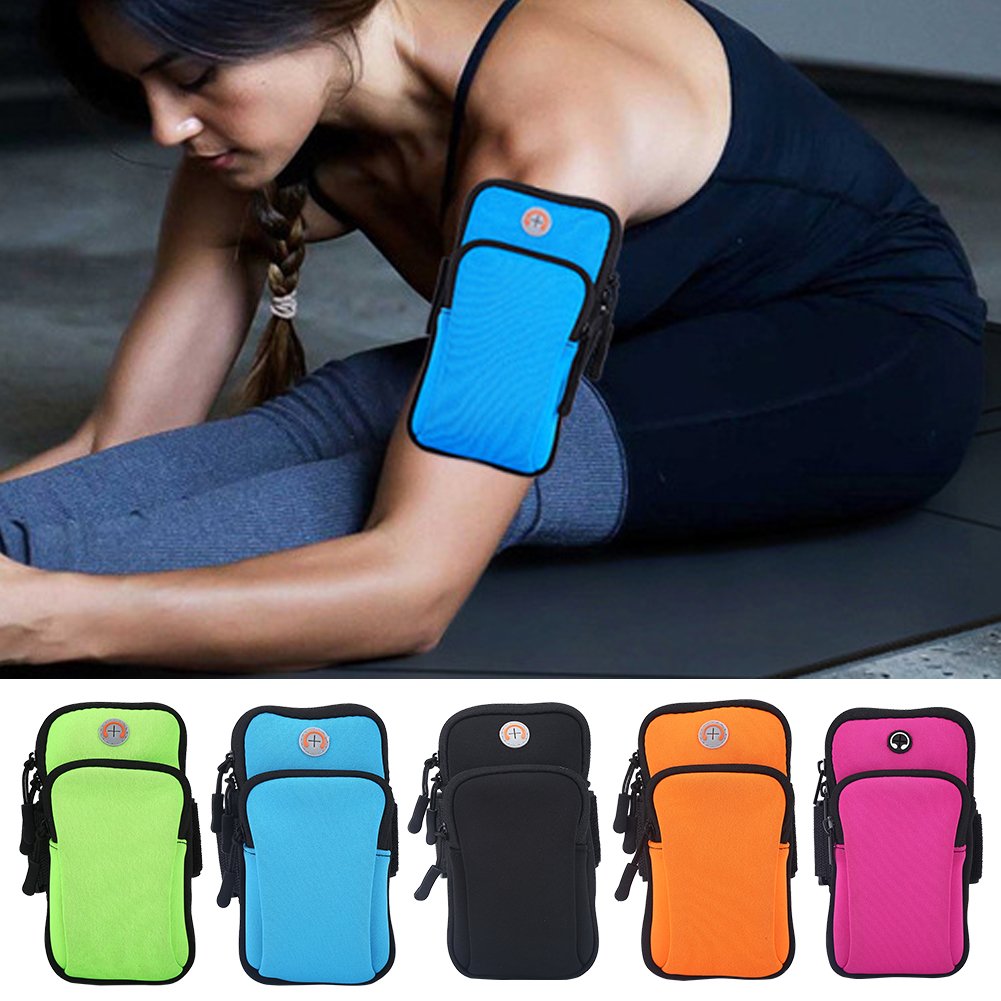 VGEBY Arm Pouch for Running & Outdoor Sports - Adjustable Armband Phone Holder for iPhone & Android - Lightweight Wrist Pouch for Jogging, Hiking, Gym & Workouts (Black) - Perfect for Hands-Free Exercise & Active Lifestyle