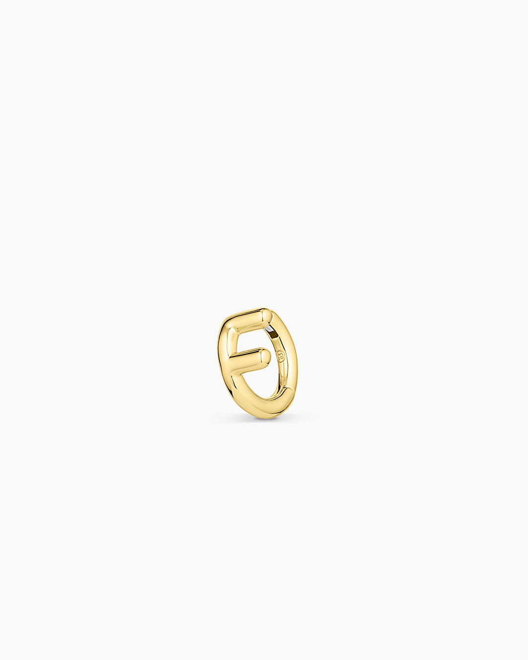 Alphabet Single Huggie Earrings - Gold Plated Initial Letter Studs for Women - Perfect for Everyday Wear, Gifts & Special Occasions