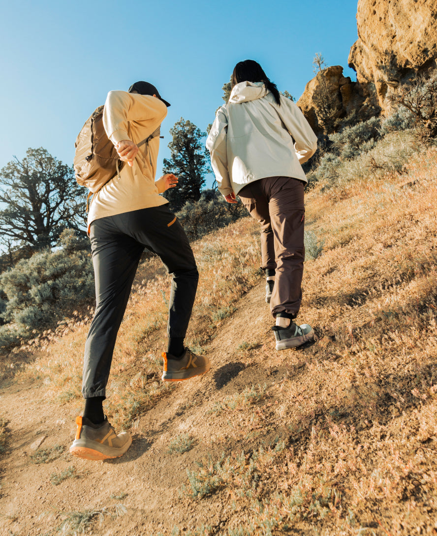 Women's 450 Dirt Hiking Shoes - Lightweight Waterproof Trail Running Shoes for Women - Birch/Nectarine Color - Perfect for Outdoor Adventures, Hiking & Camping