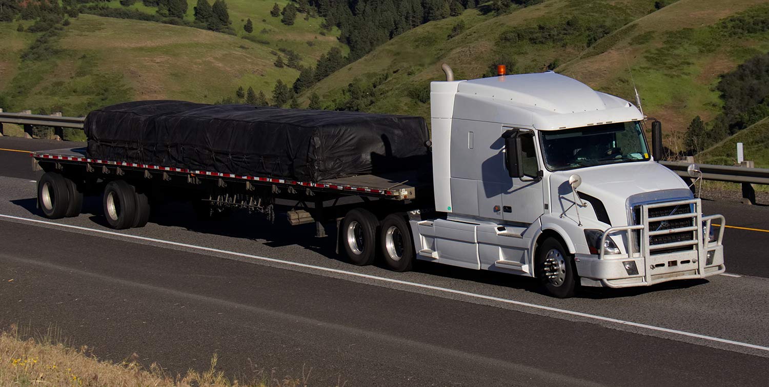 Mytee Heavy Duty 18' x 27' Black Vinyl Lumber Tarp - 18oz Waterproof Flatbed Truck Tarp with 5' Drop - Protects Cargo from Wind, Rain, Snow & Sun - Ideal for Trailers, Construction, Landscaping & Outdoor Storage