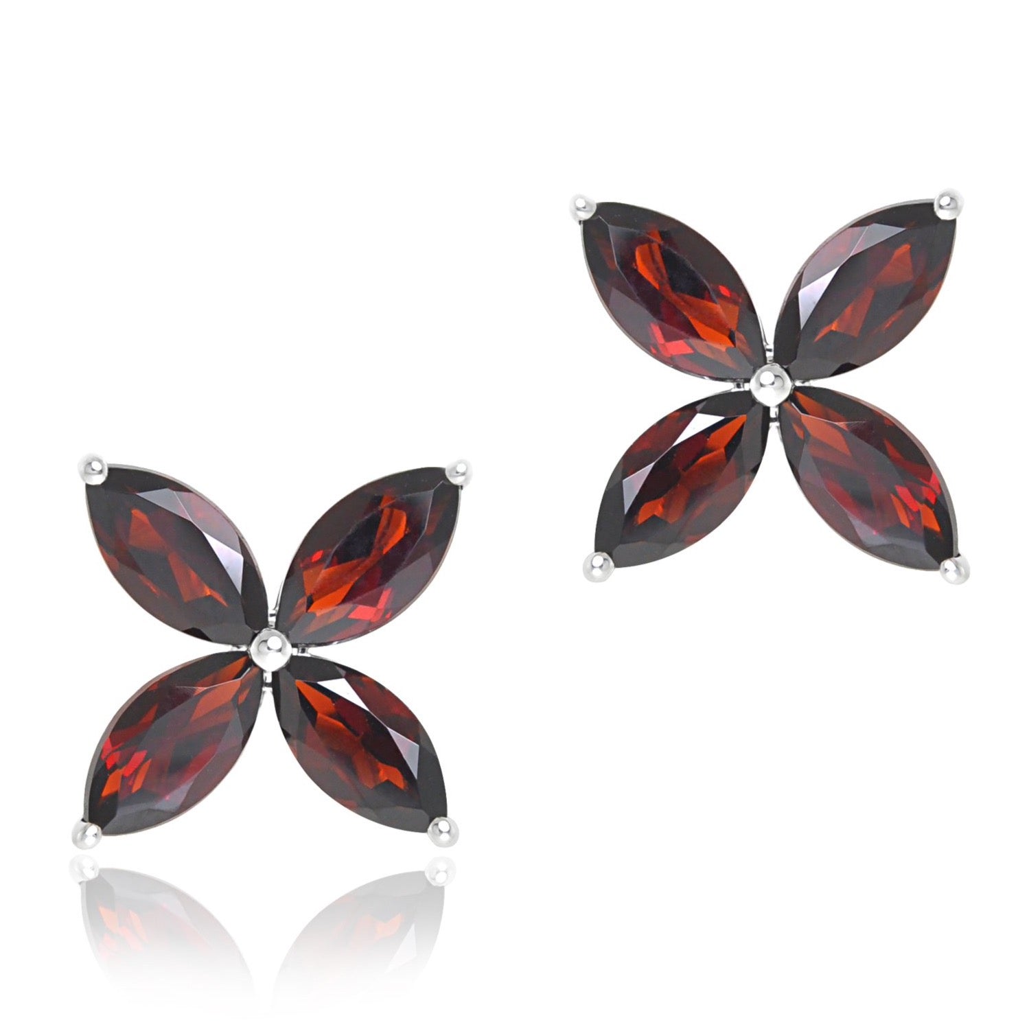Stella Garnet Earrings for Women – Elegant Red Gemstone Jewelry for Party, Wedding & Special Occasions