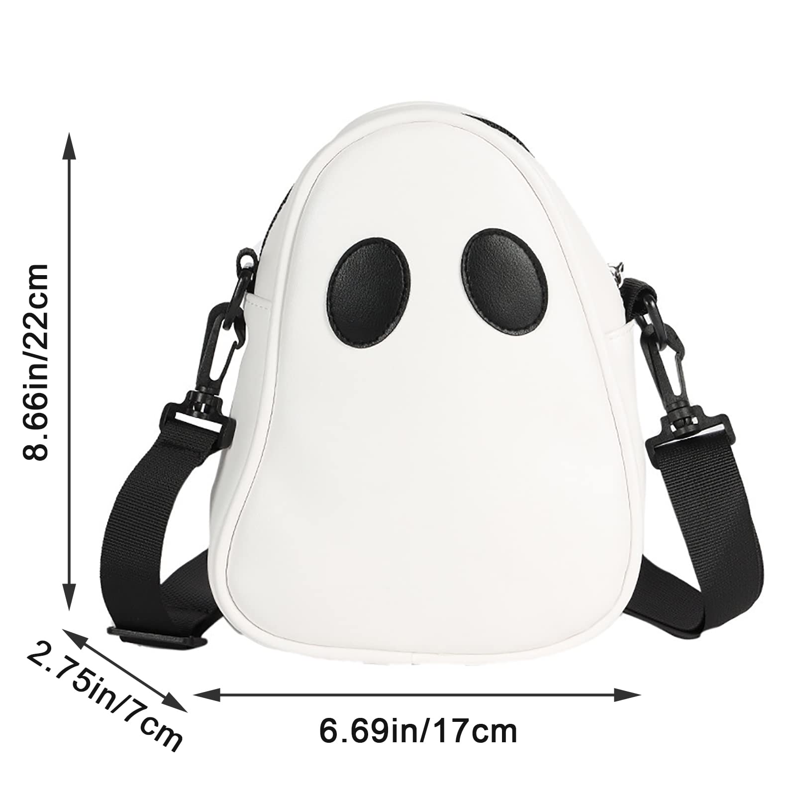 Spooky Halloween Ghost Purse for Women & Men - Cute Crossbody Bag, Satchel & Shoulder Bag - Perfect for Trick or Treating, Costume Parties & Themed Events