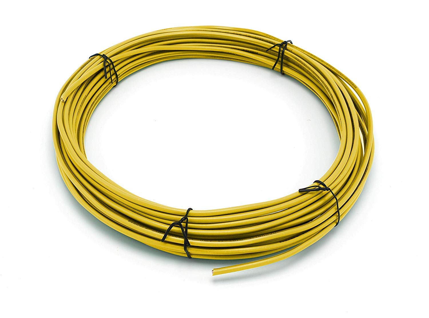 6 AWG 19-Stranded THHN Yellow Copper Building Wire - 145ft Cut - Electrical Wiring for Home, Commercial & Industrial Use