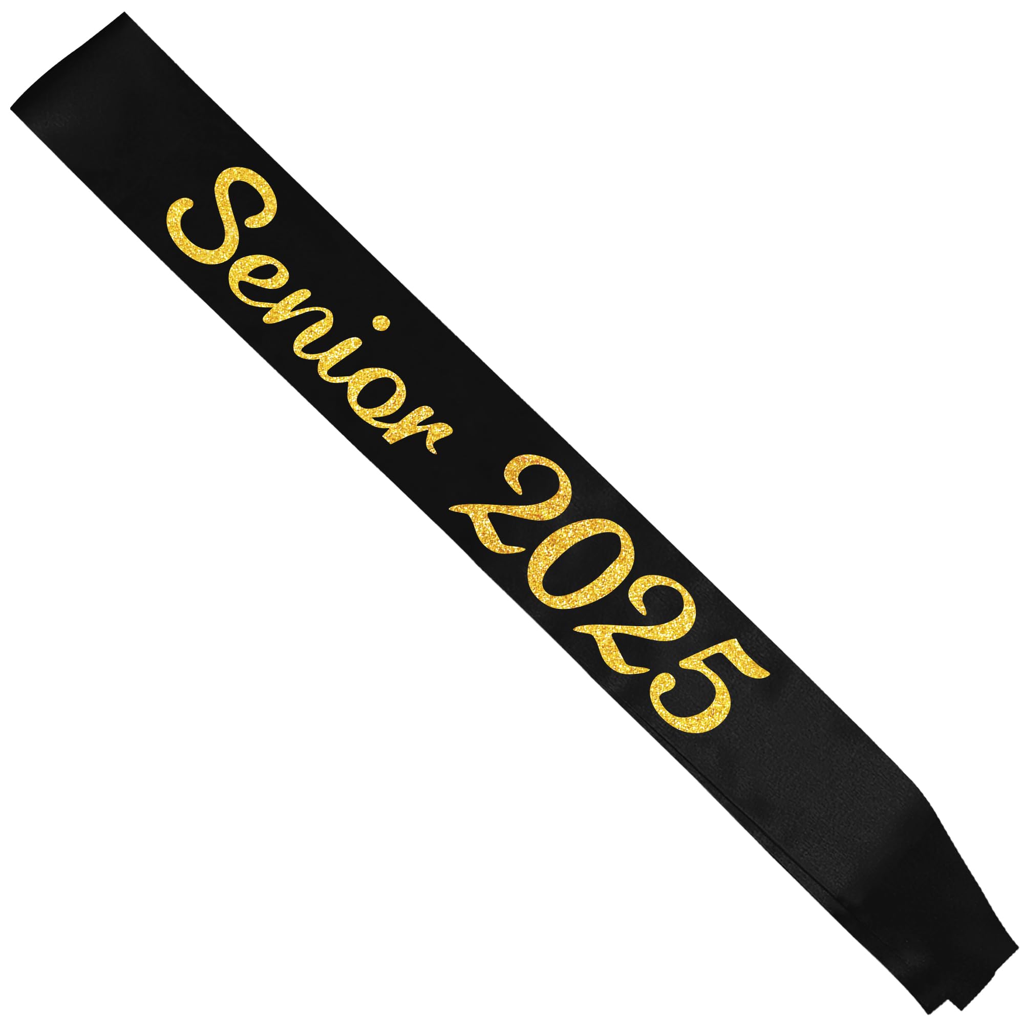 2025 Black Satin Graduation Sash for Seniors - Cheerleader & Competition Sash - Perfect for High School Graduation Ceremonies, Cheerleading Events & Senior Year Celebrations