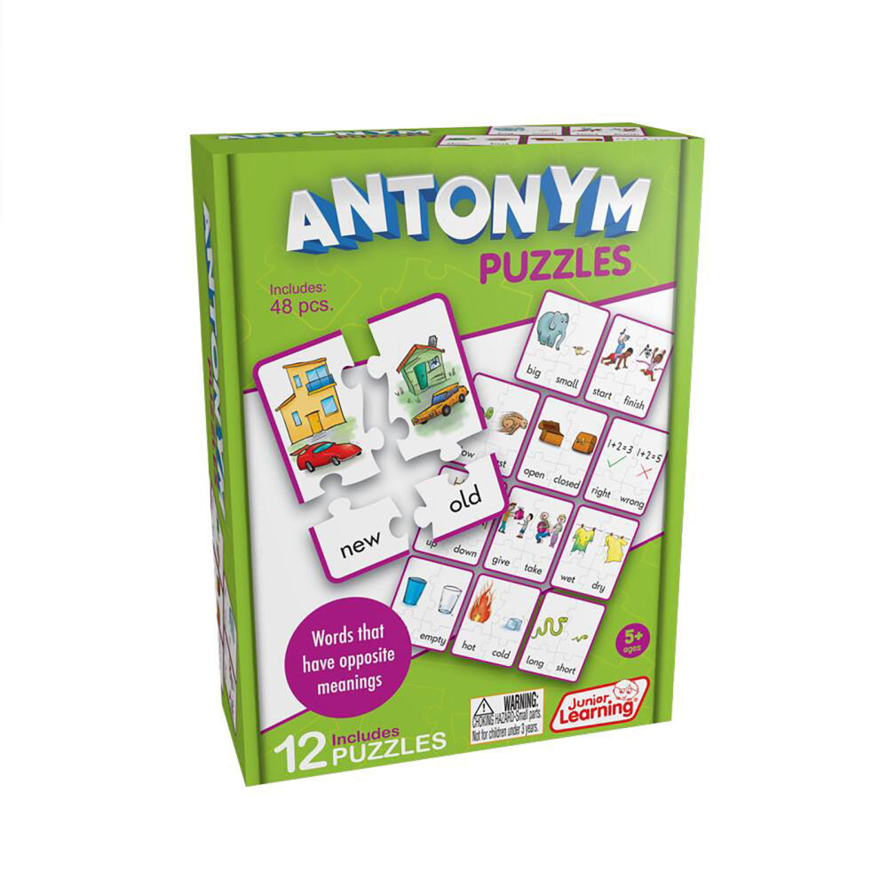 Antonym Puzzles Junior Learning Set - Educational Toy for Kids Ages 5-8 | Fun Vocabulary Building Game for Classroom & Homeschool Learning