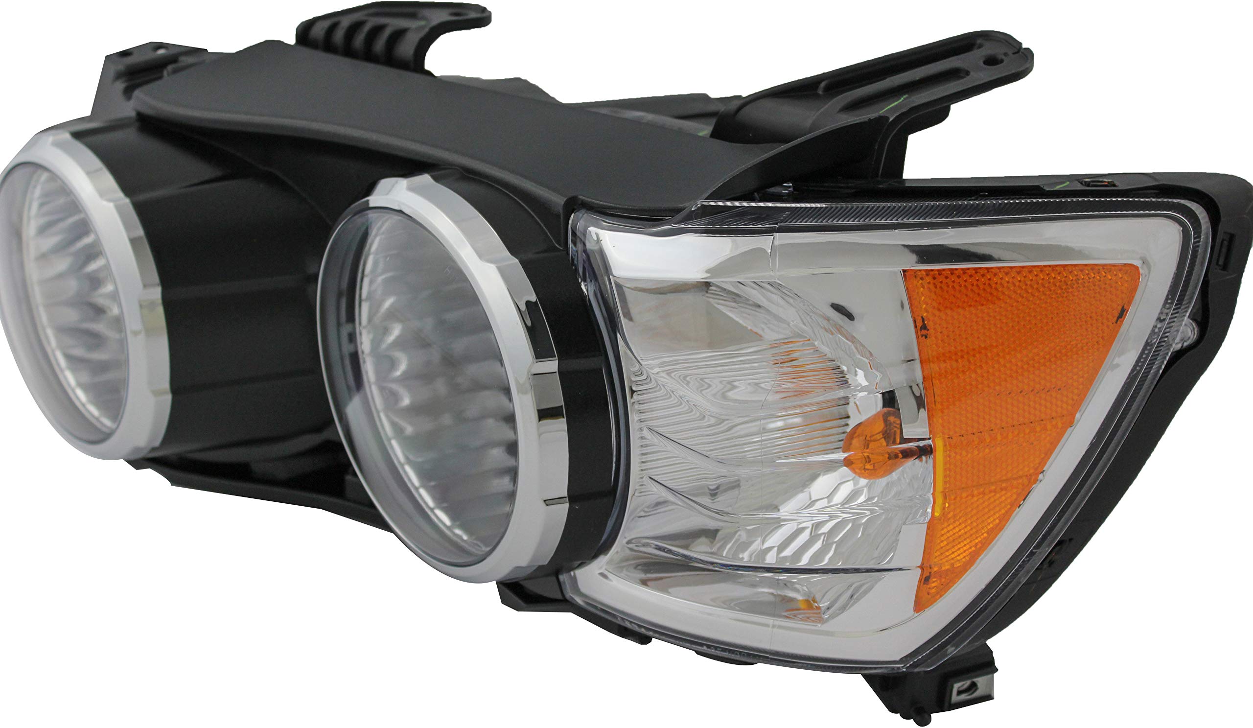 Chevrolet Chevy Sonic Headlights Replacement Set - Halogen Chrome Trim for 2012-2015 Models (Driver & Passenger Side) | Perfect for Night Driving & Auto Restoration Projects