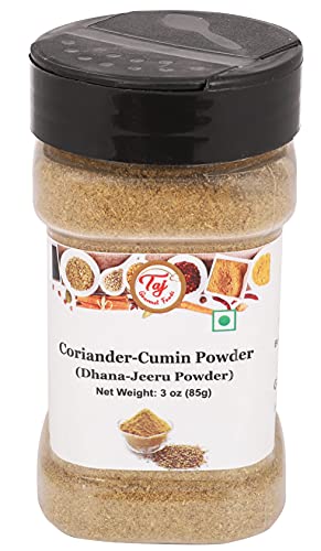 Organic Coriander Cumin Powder (Dhania Jeera Powder) - 3oz (85g) | Premium Indian Spice Blend for Cooking, Curry, Soups & Seasoning | Gluten-Free & Non-GMO | Perfect for Indian, Mexican & Middle Eastern Cuisine