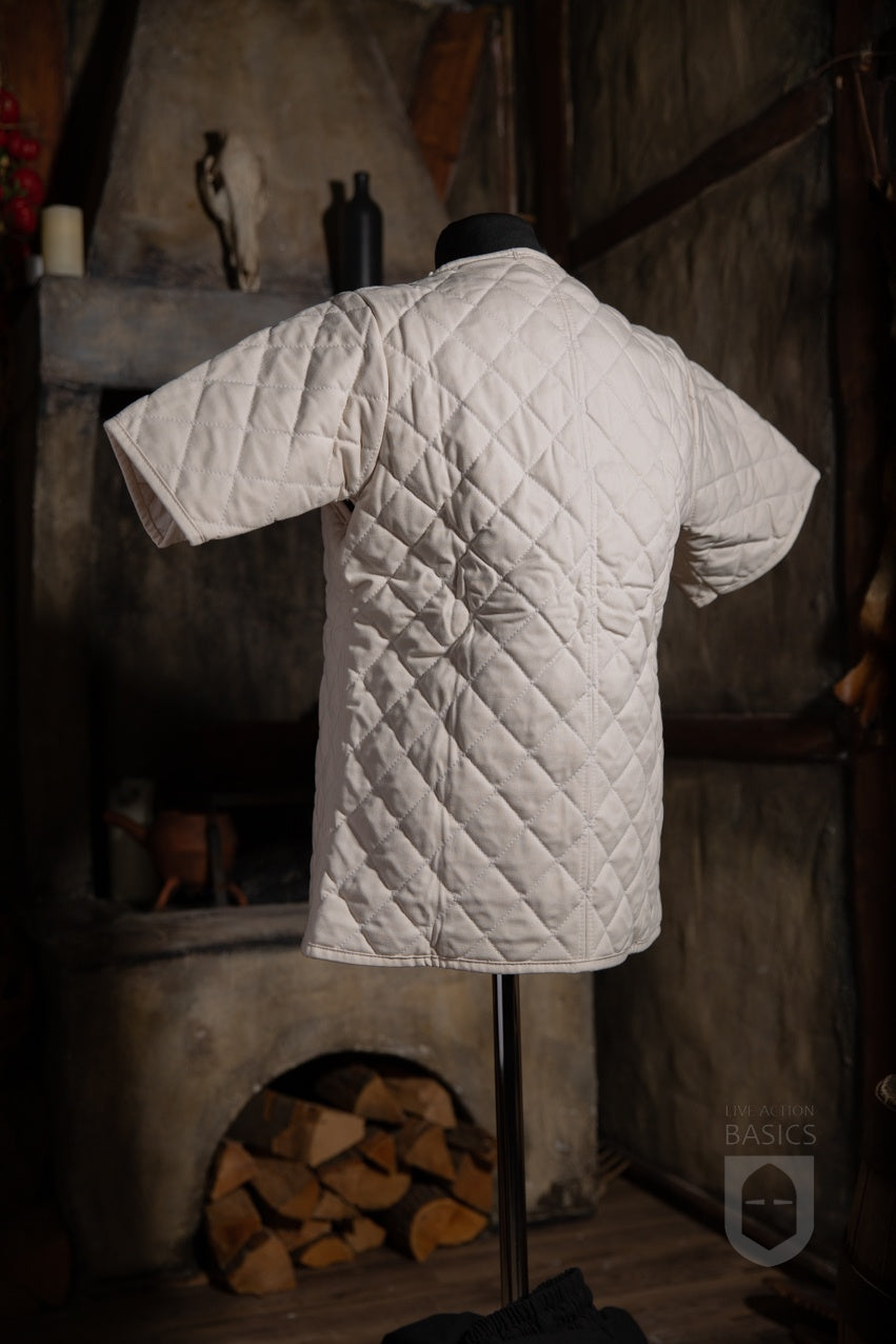 Medieval Basic Gambeson Natural - Lightweight Historical Armor for LARP, Cosplay & Reenactment | Perfect for Renaissance Fairs & SCA Events