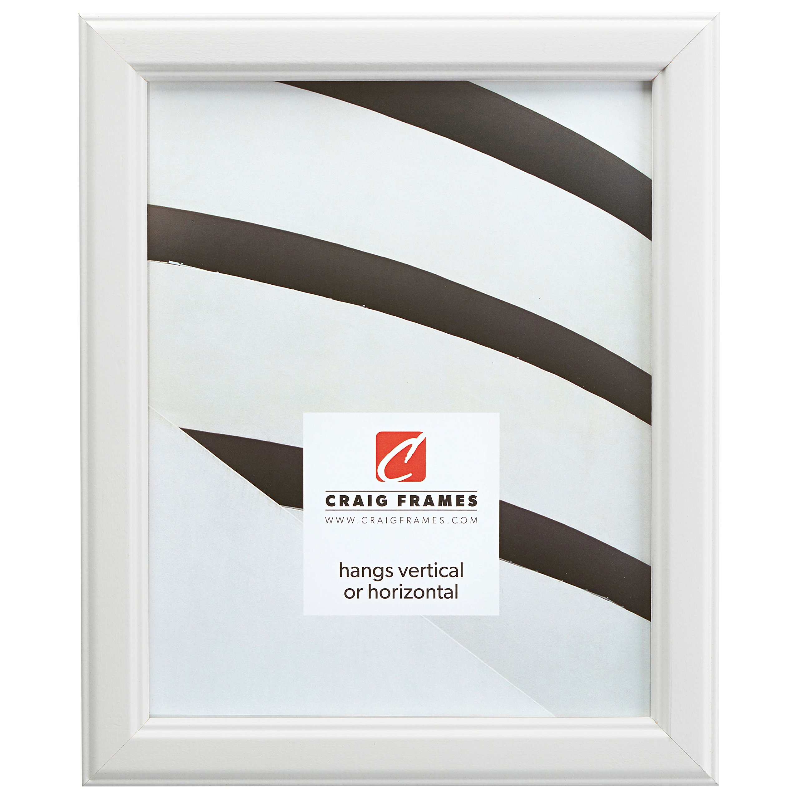 Craig Frames Tulip Poplar - Premium White Hardwood Picture Frame 14x20 Inches - Perfect for Wall Art, Family Photos & Home Decor