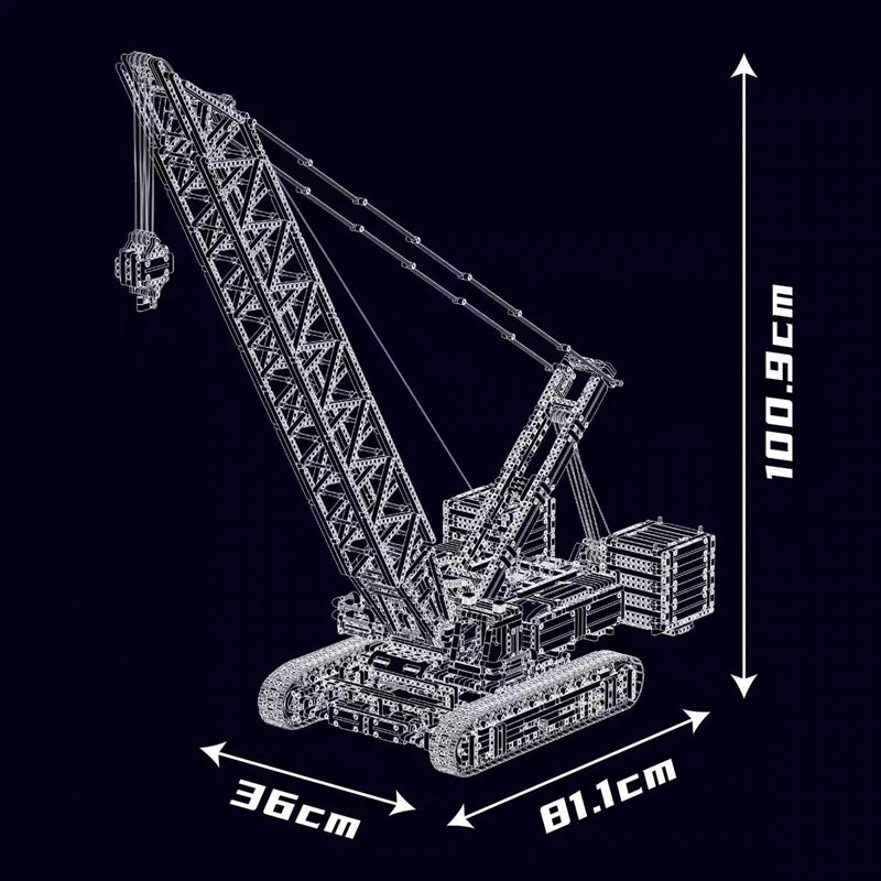 Mouldking 17046 Wacker 16000 Crawler Crane Building Blocks Set - 4494pcs Construction Toy for Adults & Kids | STEM Educational Model Kit for Engineering Enthusiasts | Perfect for Home Display, Birthday Gifts & Collector's Showcase