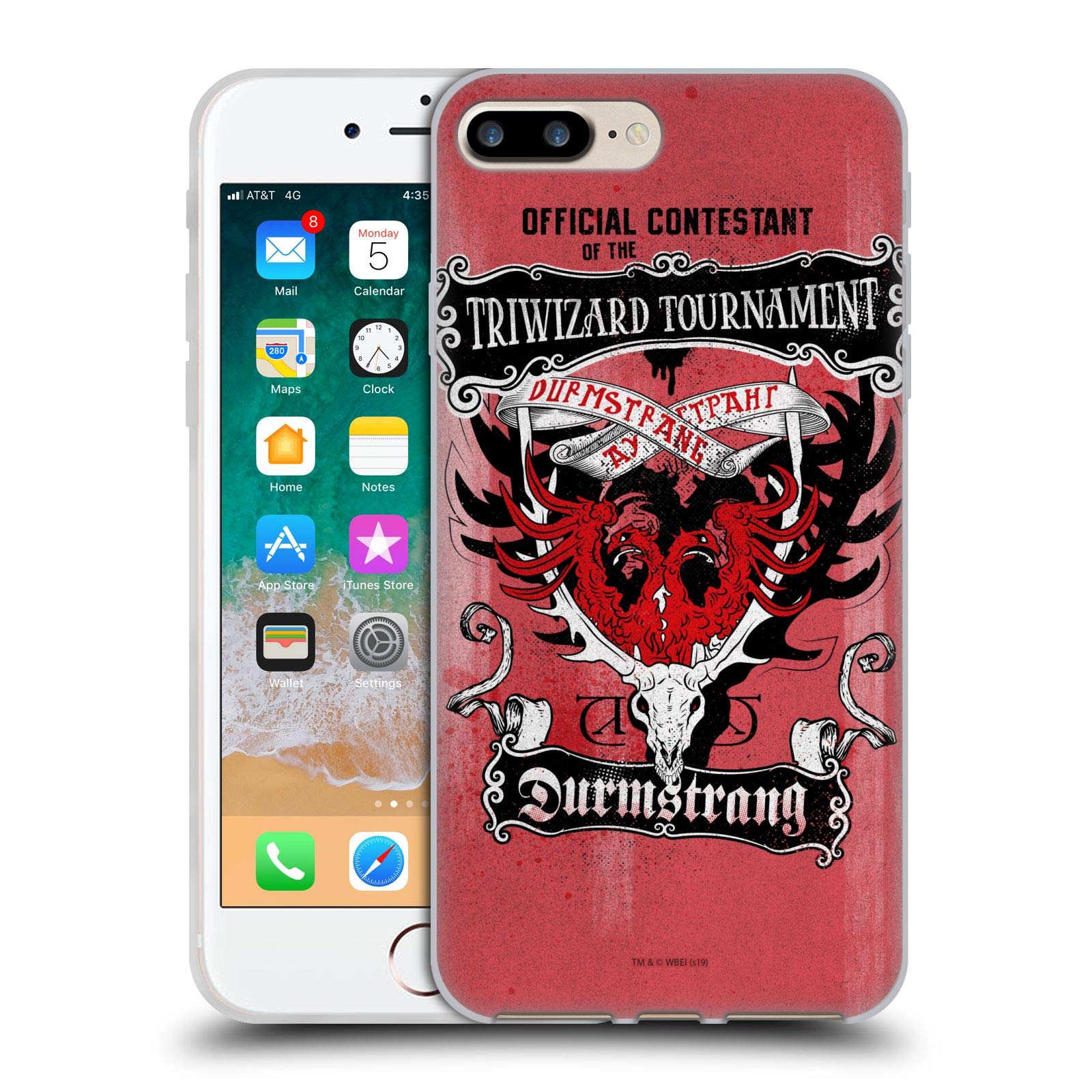 Officially Licensed Harry Potter Durmstrang Goblet of Fire Soft Gel Phone Case for iPhone 7 Plus/8 Plus - Premium Protection with Wizarding World Design | Perfect for Fans, Gifts, and Everyday Use