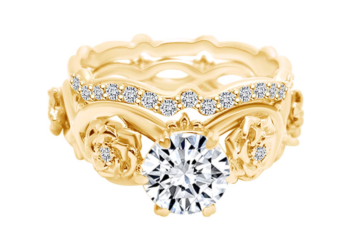 0.97 Carat Round Natural Diamond Promise Engagement Ring in 14K Solid Gold – Perfect for Proposals, Anniversaries & Romantic Gifts