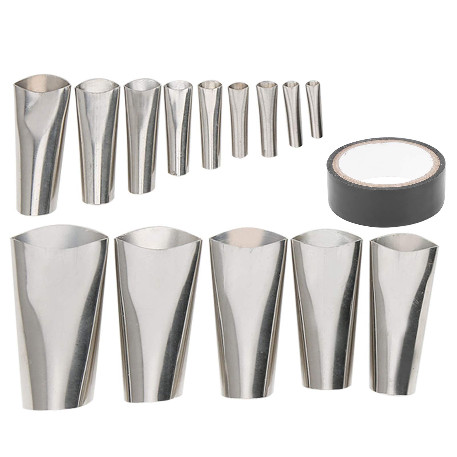 15Pcs Stainless Steel Caulking Nozzles Set - Reusable Caulk Applicator Tool for Kitchen Joint Filling & Finishing - Perfect for DIY Home Improvement, Bathroom & Tile Sealing Projects