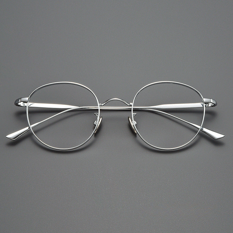 Vintage Titanium Round Eyeglasses Frames ST GWS 835 - Lightweight & Durable Eyewear for Men & Women | Perfect for Reading, Fashion, and Everyday Use
