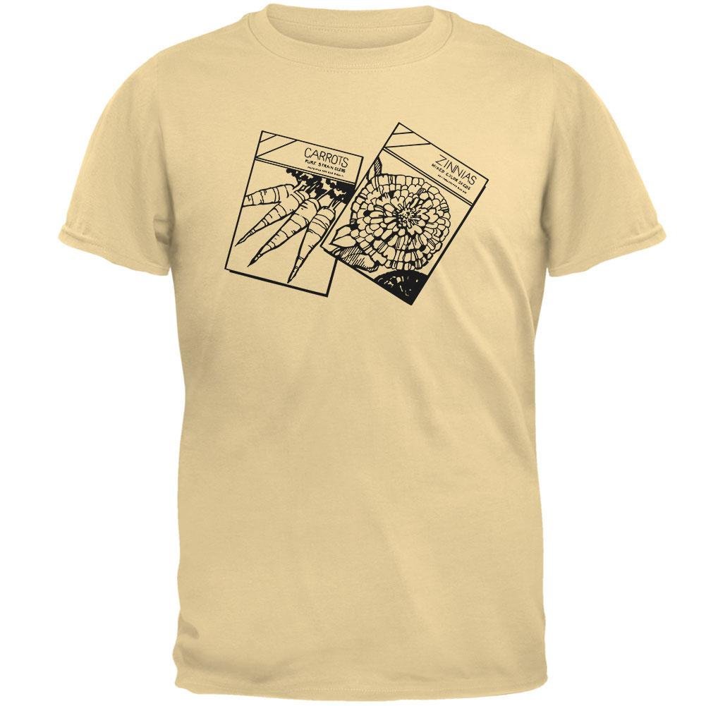 Gardening Seeds Seed Packets Men's T-Shirt - Yellow Haze 3XL - Comfortable Cotton Tee for Gardeners & Plant Lovers - Perfect for Outdoor Activities, Gardening Work & Casual Wear