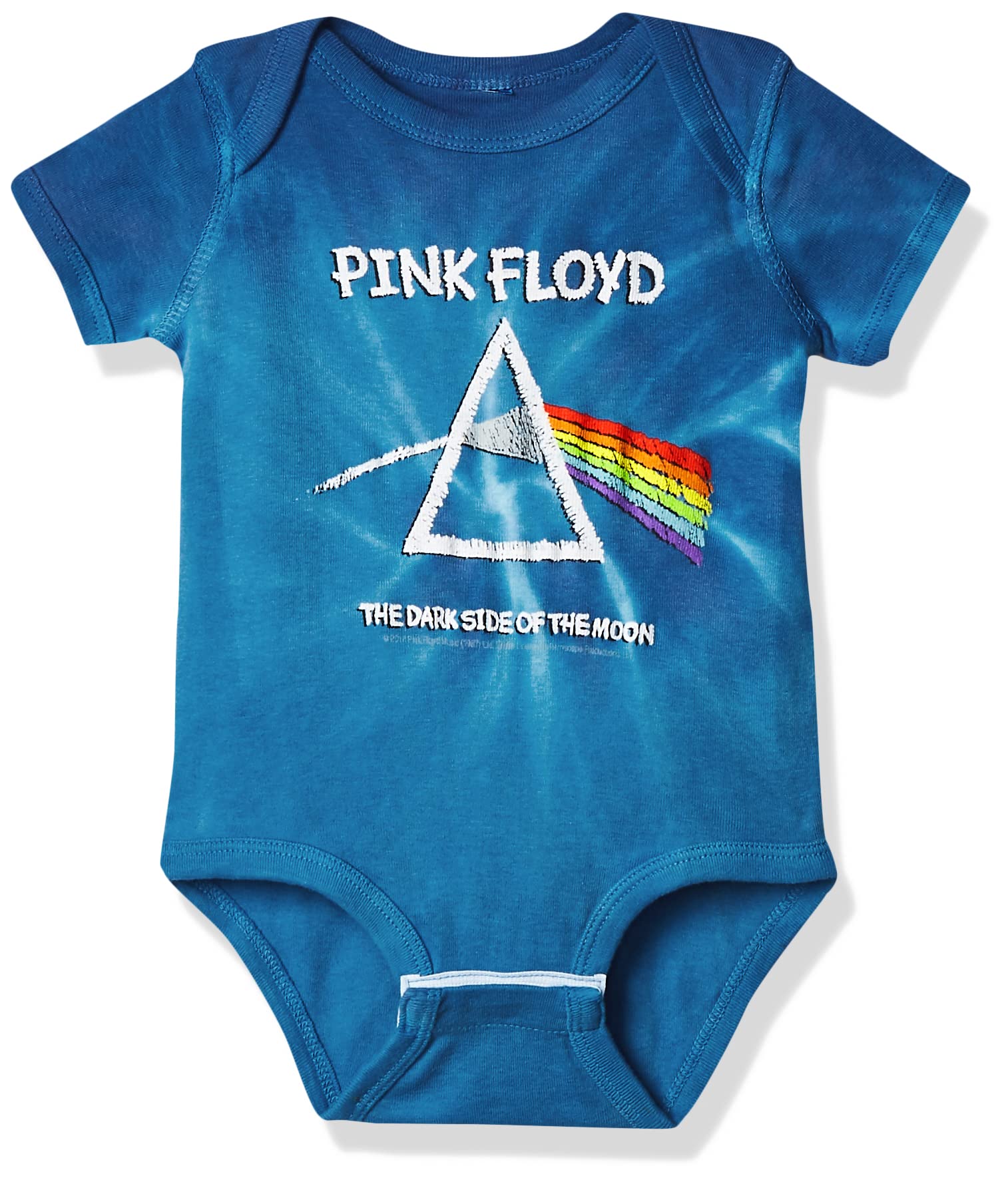 Liquid Blue Baby Girls Pink Floyd Dark Side of The Moon Onesie T-Shirt - Soft Cotton Infant Bodysuit for Music Fans, Rock Band Outfit, Baby Shower Gift