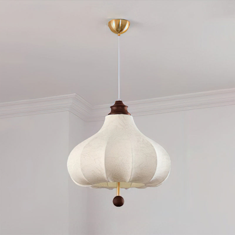Stylish Chestnut Fabric Pendant Light - Modern Hanging Lamp for Dining Room, Kitchen Island & Bedroom Decor