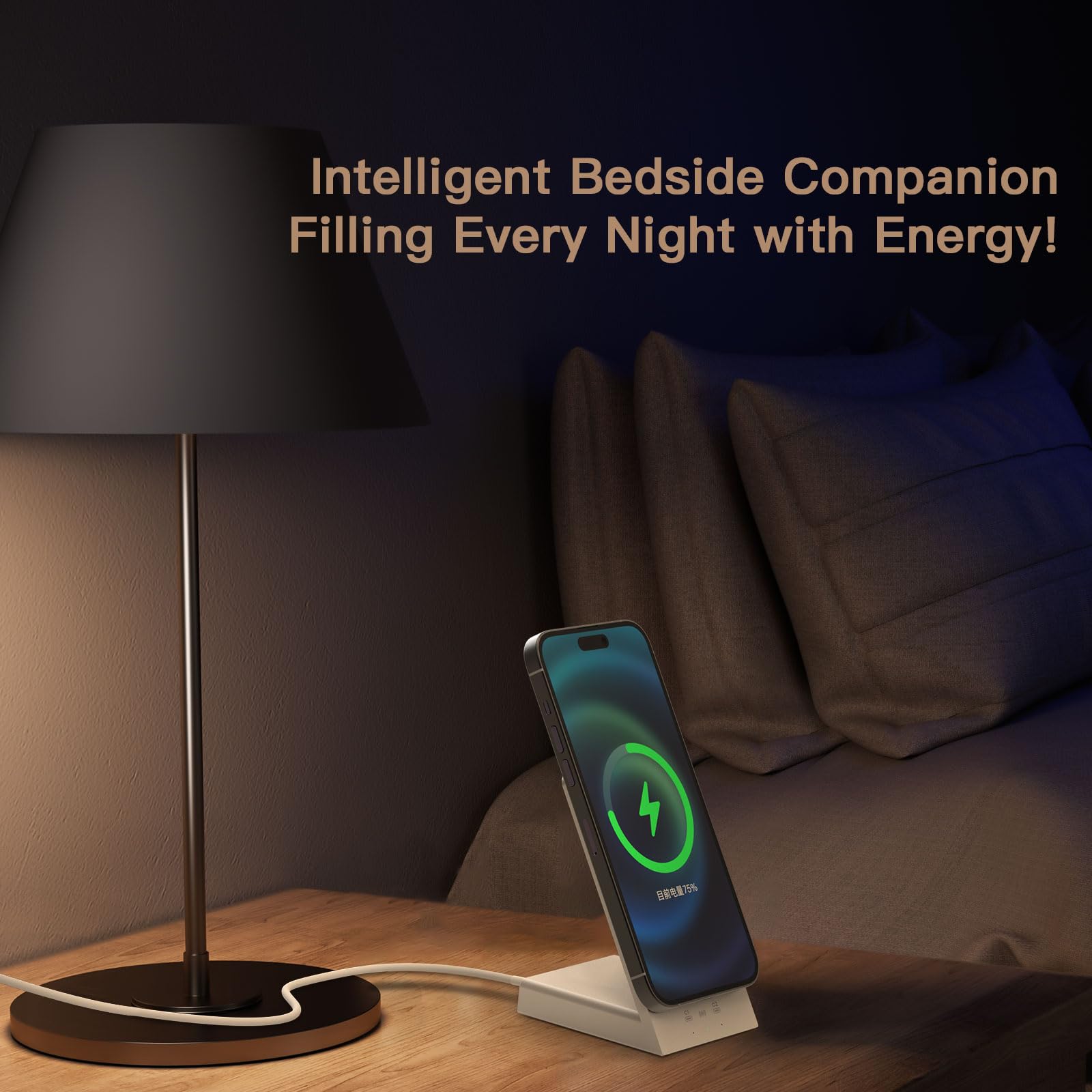 3-in-1 MagSafe Wireless Charging Stand - 45W USB-C Fast Charger for iPhone 16/15/14/13/12 Pro/Max & Samsung Galaxy - Bedside Nightstand & Office Desk Charging Station