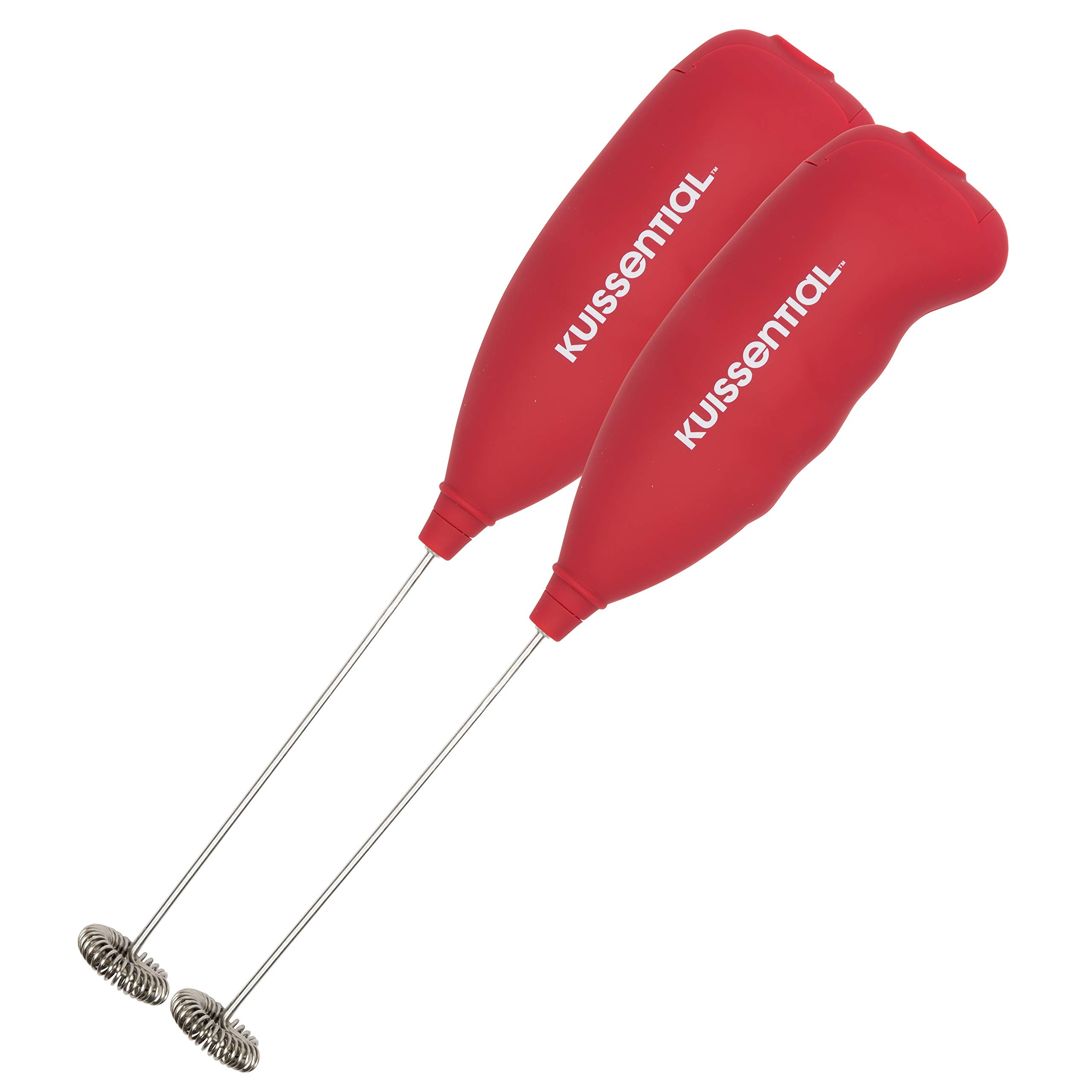 Electric Stainless Steel Milk Frother 2pk - Slickfroth 2.0 Handheld Battery Operated Foam Maker for Cappuccino, Latte, Hot Chocolate & Matcha - Perfect for Coffee Lovers & Home Baristas - Ideal for Morning Coffee, Afternoon Tea & Dessert Making