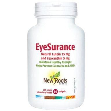 New Roots Eyesurance 60 Softgels - Premium Eye Health Supplement with Lutein & Zeaxanthin - Supports Vision & Macular Health - Perfect for Computer Users & Aging Eyes