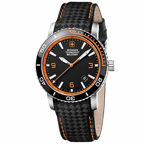 Wenger Roadster Men's Watch with LED Flashlight - Stylish Swiss Chronograph & Emergency Light for Outdoor Adventures, Travel, and Everyday Use