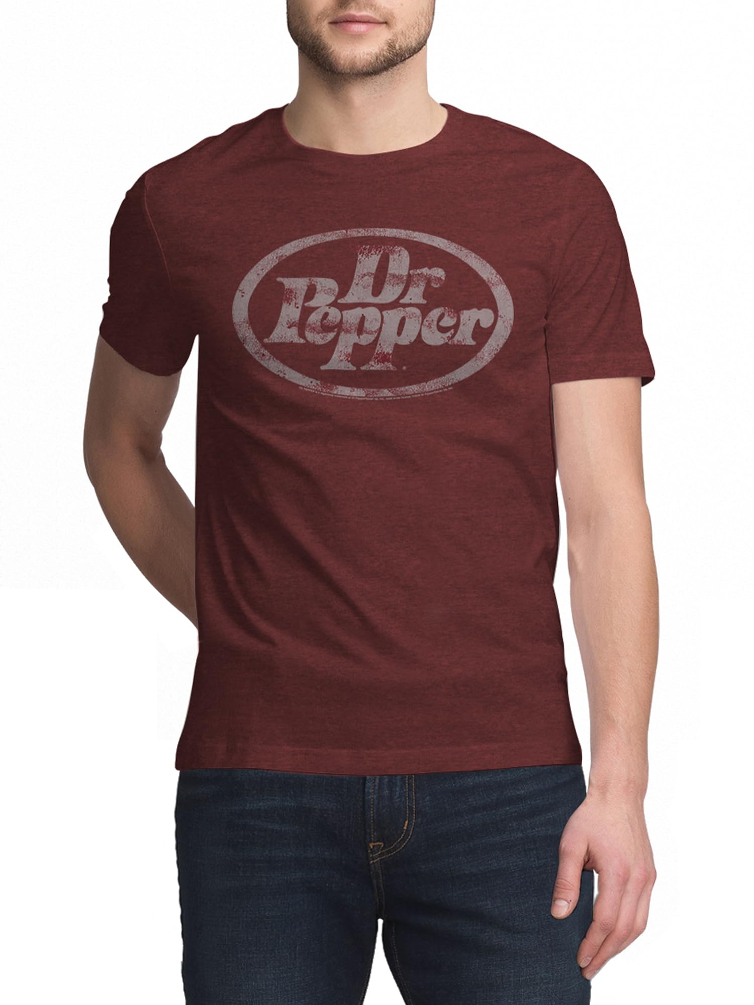 Tee Luv Men's Vintage Dr Pepper Soda Graphic T-Shirt - Soft Cotton Casual Tee for Everyday Wear, Retro Soda Pop Fan Gift