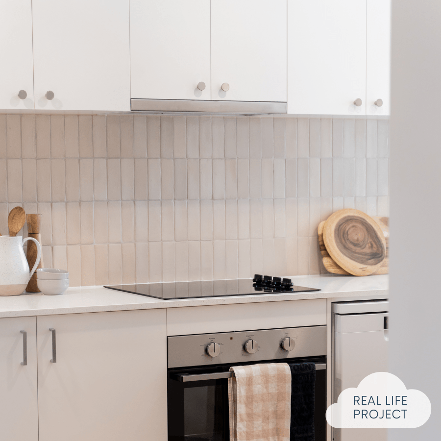 Noosa Semi Gloss Zellige Bone Tile - Premium Ceramic Wall & Floor Tile for Kitchen Backsplash, Bathroom, and Shower Renovation - Easy to Clean & Durable Home Decor