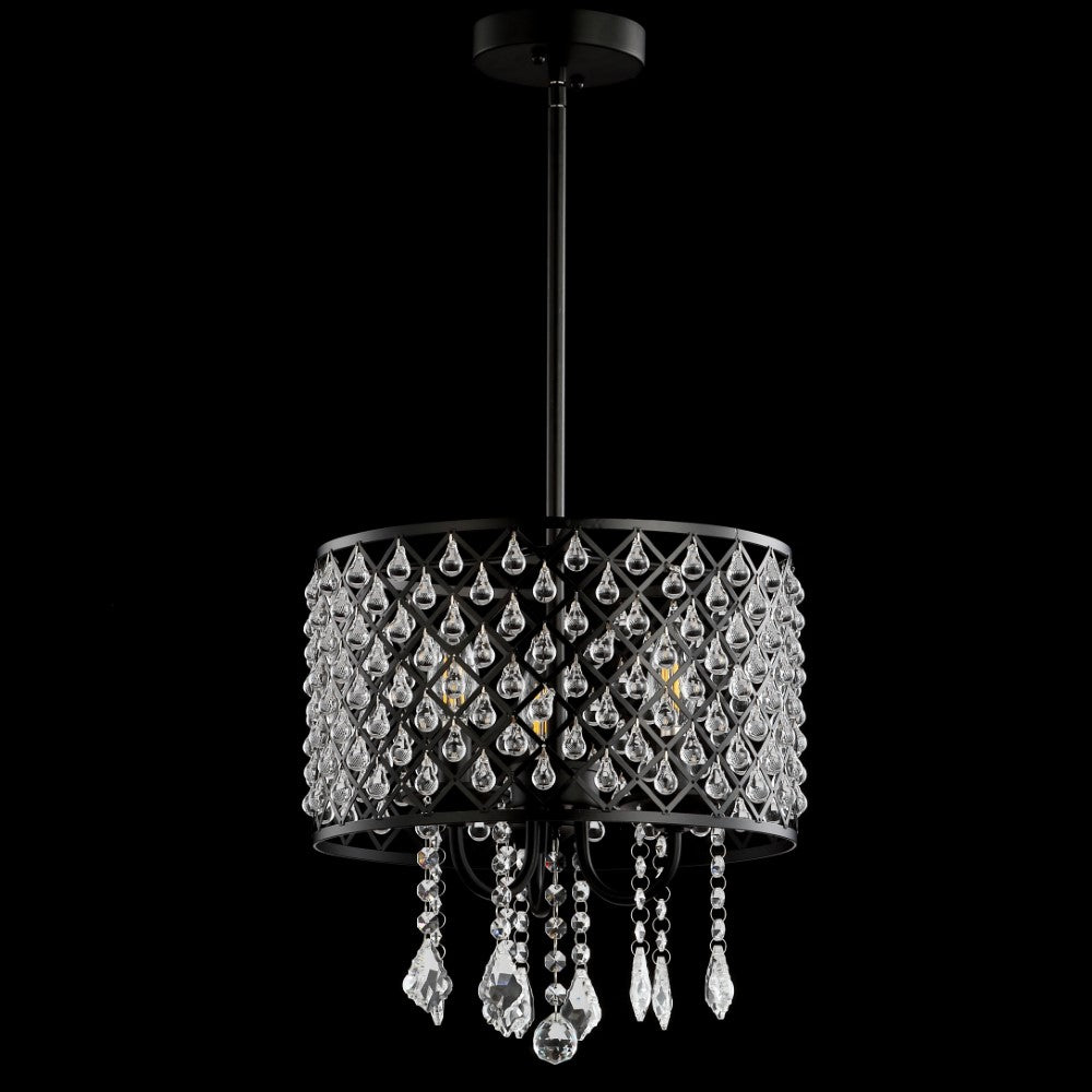 Gigi Adjustable LED Crystal Chandelier - Modern Metal Pendant Light for Dining Room, Bedroom & Living Room Decor