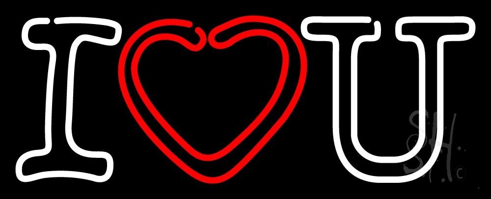 10 x 24 Inch I Love You LED Neon Sign with Dimmer - Black Square Cut Acrylic Backing, Bright Premium Indoor Neon Light for Home, Bedroom, Bar, Cafe, Wedding & Military Support Decor