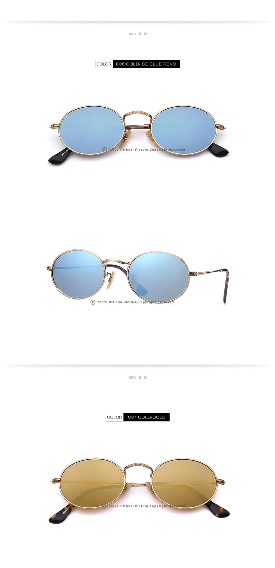 20/20 Polarized Oval Driving Sunglasses for Men & Women - UV Protection, Anti-Glare, Lightweight Comfort - Perfect for Road Trips, Commuting & Outdoor Activities (Model C030)