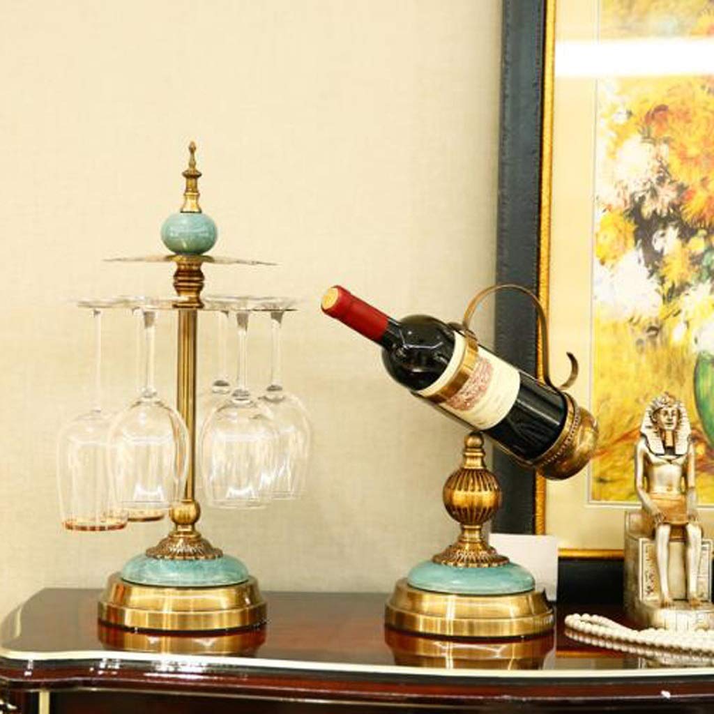 Sturdy Ceramic Copper Plated Wine Rack Organizer - Wall Mounted Wine Bottle Holder & Decorative Storage Shelf for Kitchen, Bar, Dining Room - Perfect for Wine Display & Home Decor