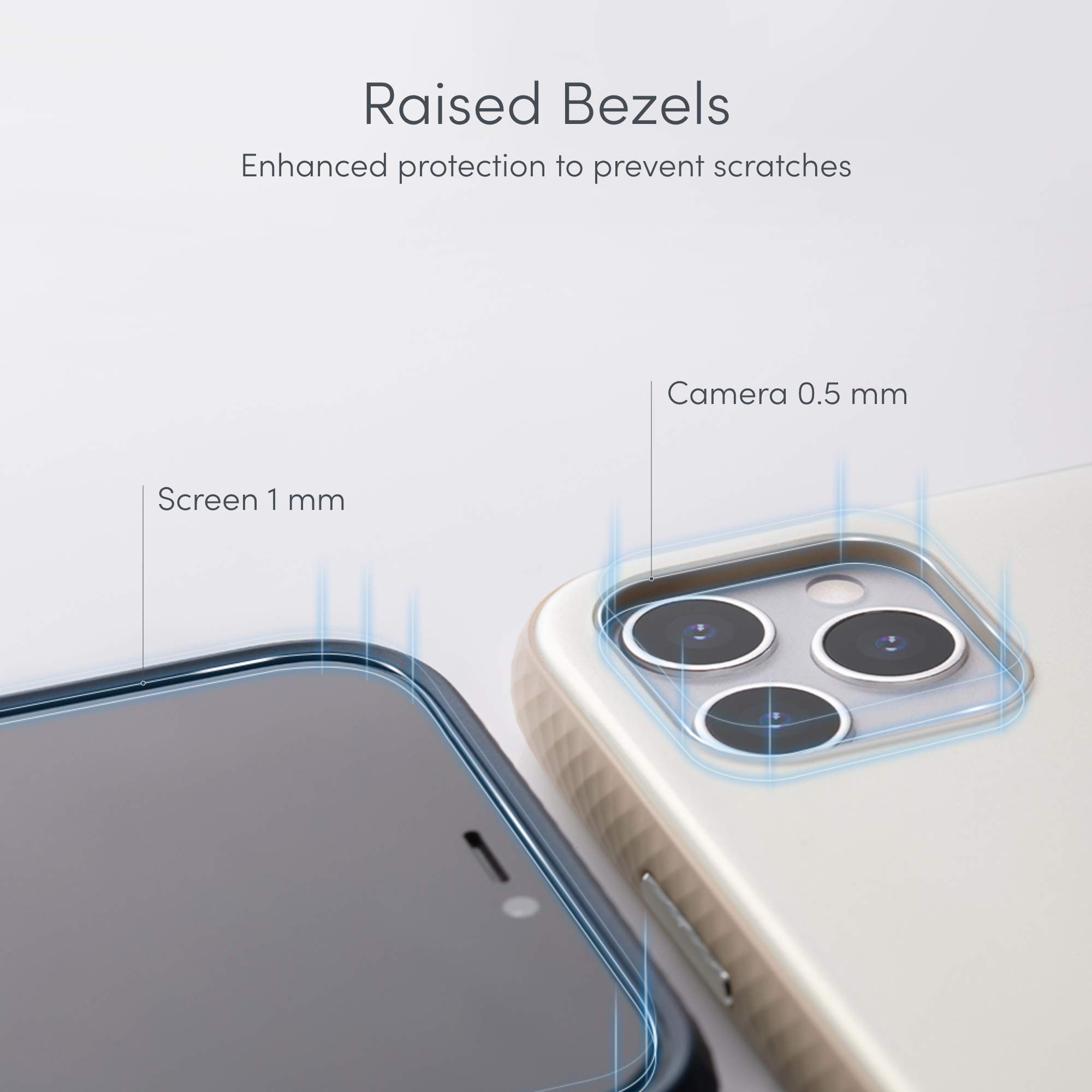 Moshi iGlaze Hardshell Case for iPhone 12 Pro Max (6.7-inch) - Premium Glossy Cover with Non-Slip Frame & Responsive Metal Buttons - Pearl White - Perfect for Everyday Protection & Style