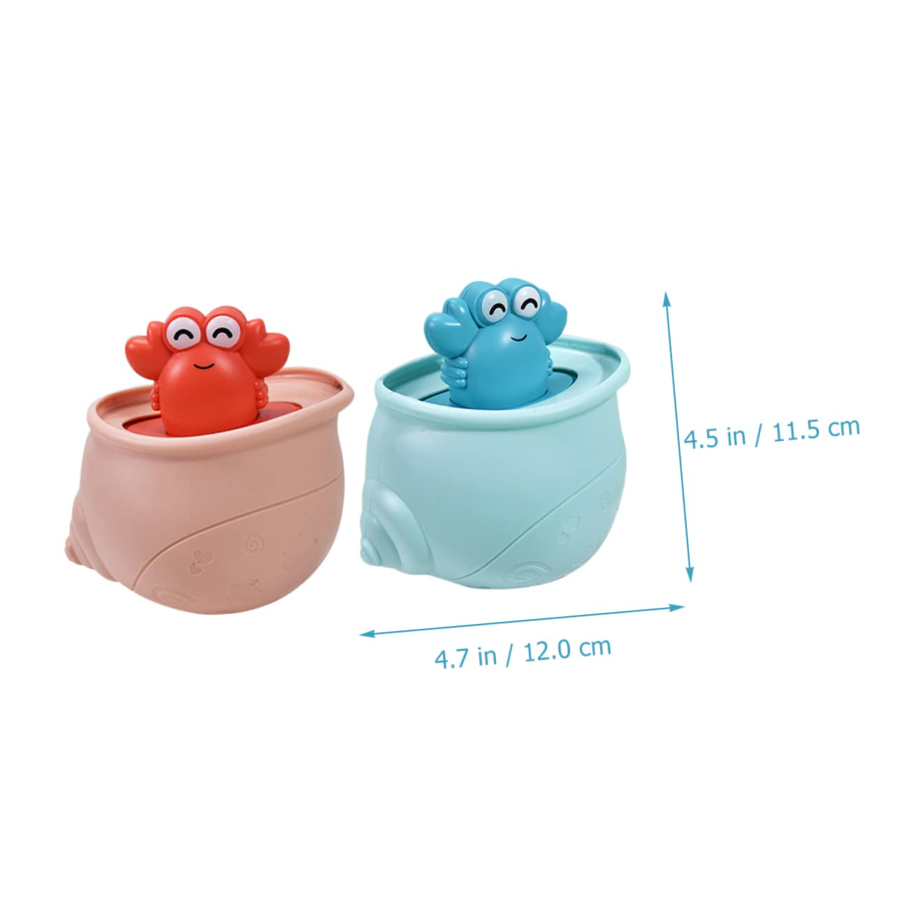HEMOTON 10-Pack Floating Crab Bath Toys - Wind-Up Ocean Animal Bathtub Toys for Kids, Plastic Water Play Set - Perfect for Pool Parties & Toddler Bath Time Fun