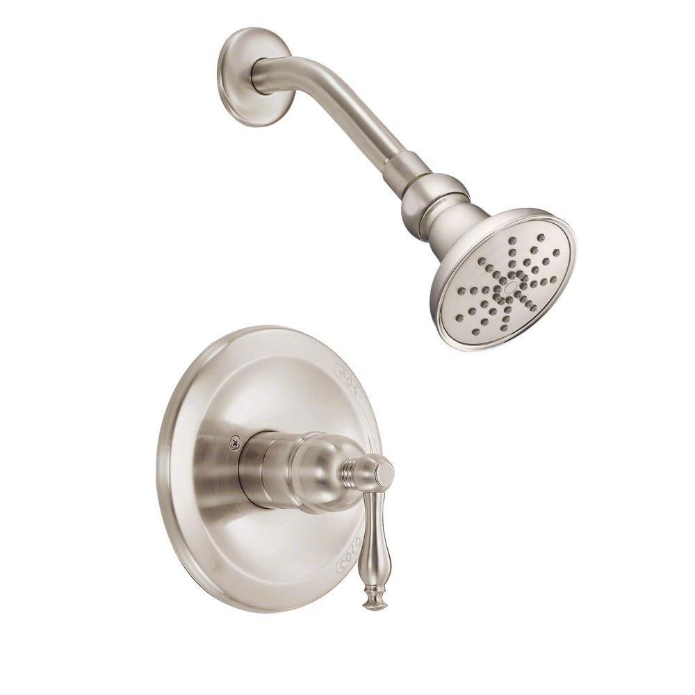 Danze Sheridan 1-Handle Pressure Balance Shower Faucet Trim Kit in Brushed Nickel - Valve Not Included (Model 634483) | Perfect for Bathroom Renovation & Modern Home Upgrade