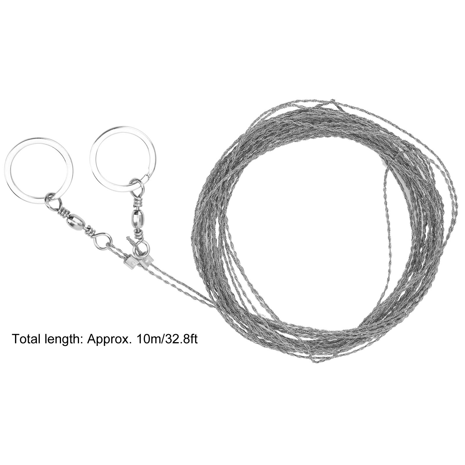 Portable 10m Steel Wire Saw for Trees - Outdoor Survival Cable Saw, Universal Stainless Steel Fret Saw | Perfect for Camping, Hiking, Emergency Situations & Wilderness Survival