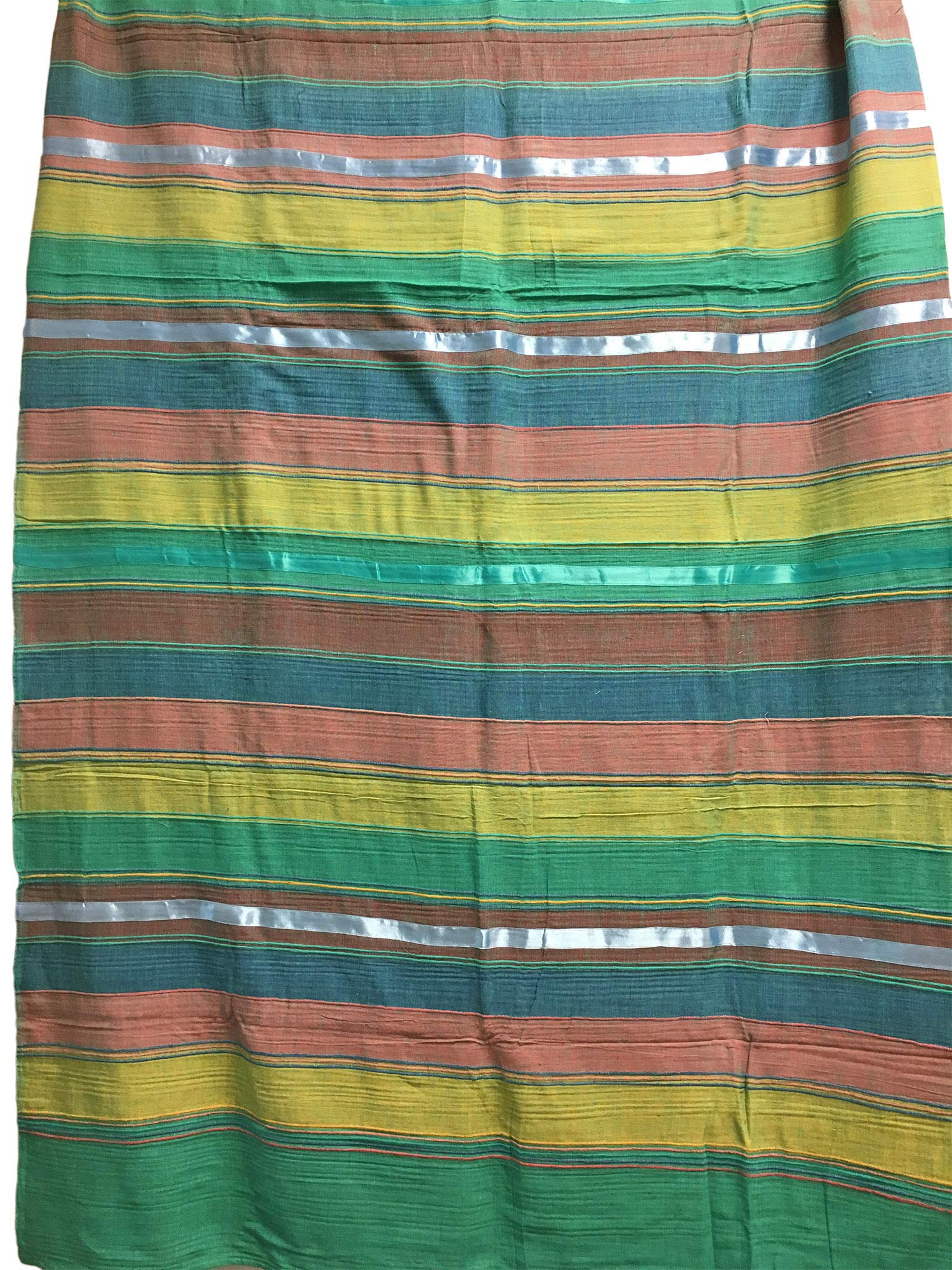 Indian Handwoven Lightweight Cotton Striped Queen Size Coverlet Bedspread - Breathable Summer Bedding for Home Decor & Guest Room