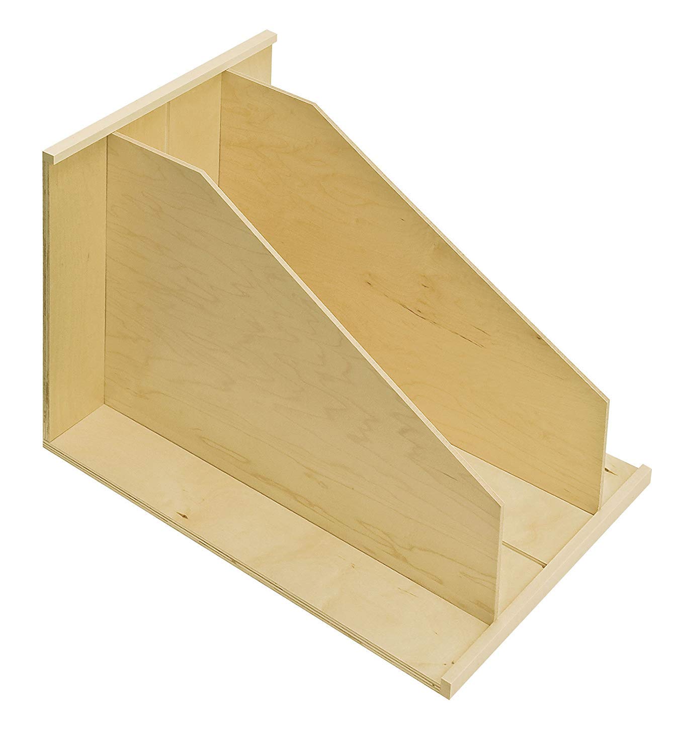 Maple Wood 10-1/4 Inch Vertical Tray Divider Organizer with 3 Sections for 12 Inch Cabinets - Perfect for Kitchen Storage & Organization (2 Pack)