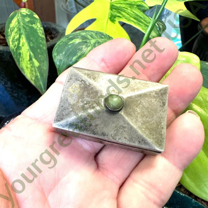 Vintage Mexican Sterling Silver Turquoise Pillbox - Handmade Jewelry Box for Women, Perfect for Storing Rings, Earrings & Small Trinkets - Great Gift for Birthdays, Anniversaries & Special Occasions