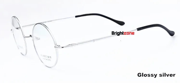 Brightzone Women's Full Rim Round Titanium Eyeglasses Frame 71422 - Lightweight & Durable Glasses for Work, Reading & Fashion