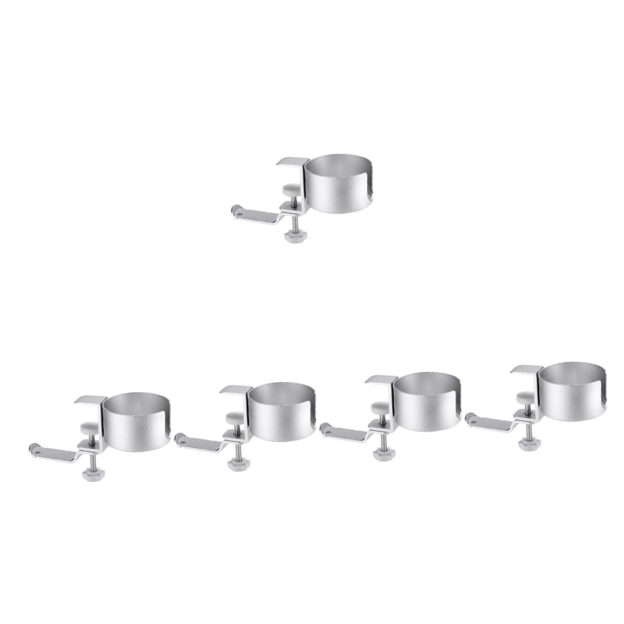 PRETYZOOM 5-Piece Rotating Headphone Stand with Cup Holder - Universal Headset Hanger for Desk, Gaming, Office & Studio Use - Durable Earphone Organizer for Home & Professional Audio Setup