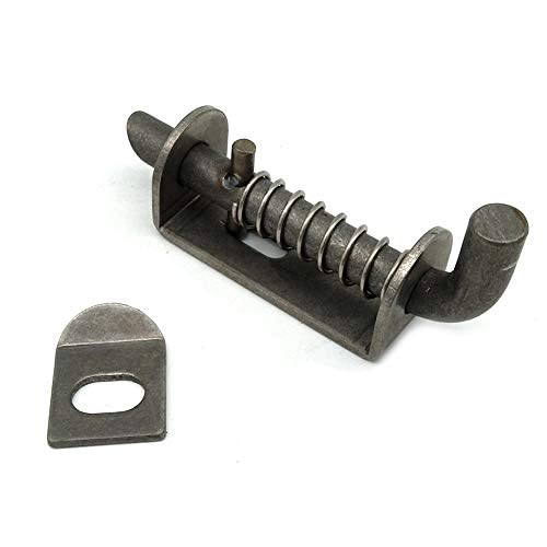 Heavy Duty Stainless Steel Spring Latch for Pet Cages - Reinforced Industrial Welded Small Bolts | Secure Kennel, Dog Crate & Animal Enclosures | Outdoor & Indoor Use