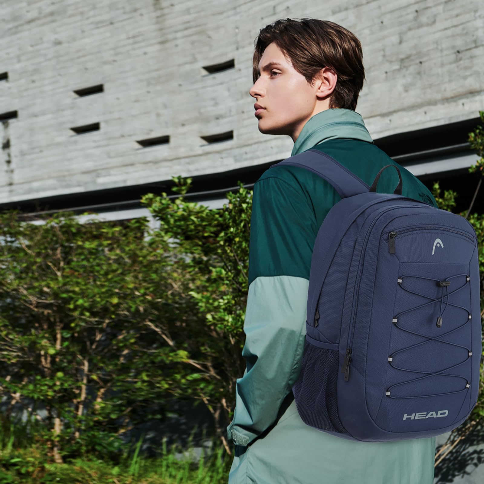 HEAD 30L Waterproof Travel Backpack for Men - Lightweight Laptop Backpack Fits 15.6 Inch Notebook - Durable College, Gym, Hiking & Work Backpack - Perfect for Commuting, Outdoor Adventures & Daily Use