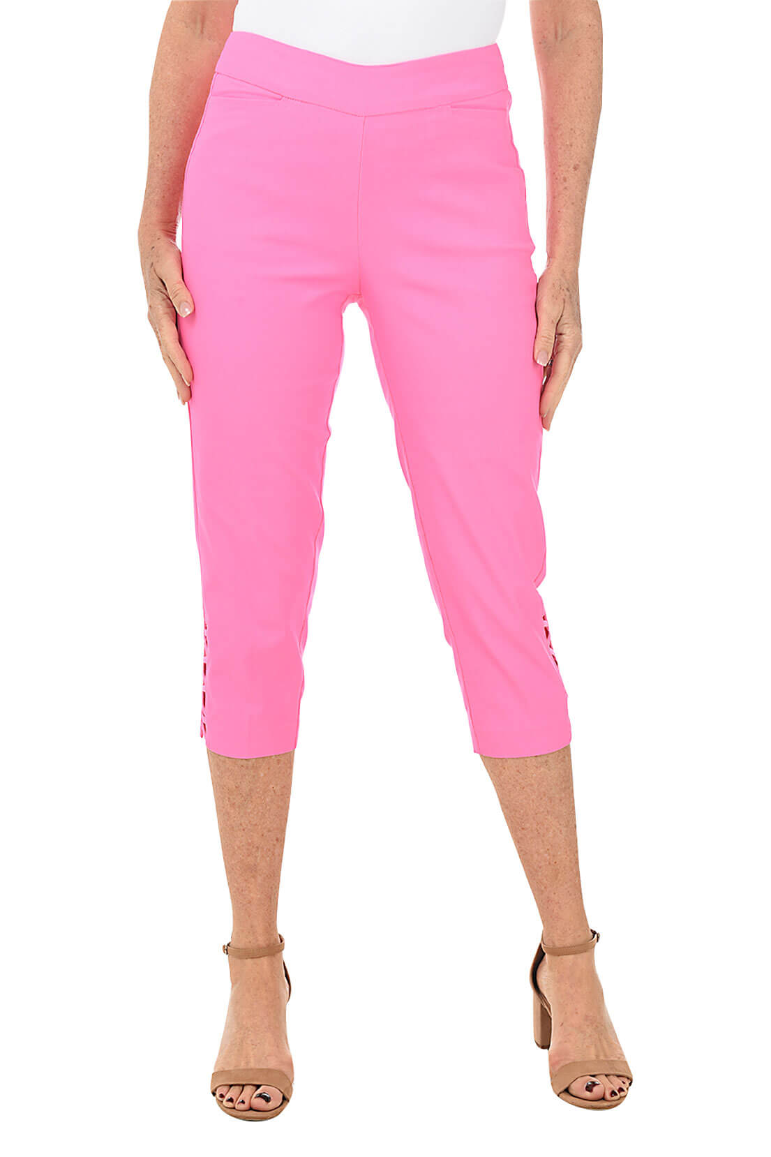 Stylish Lattice Crop Pants for Women - Trendy High Waisted Summer Casual Trousers | Perfect for Yoga, Travel & Everyday Wear