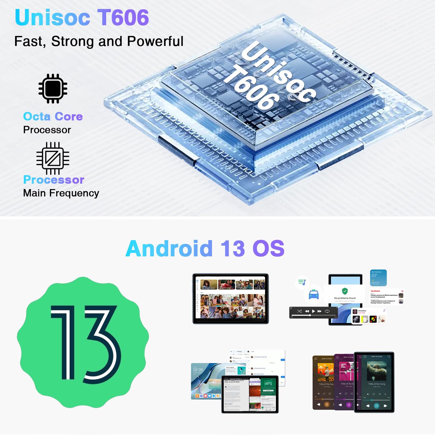 DOOGEE T10S 10 Inch Android Tablet - 11GB RAM (6+5GB) & 128GB ROM, Expandable to 1TB - Octa-Core Processor, 6600mAh Battery, 8MP Camera - Dual 4G LTE, 5G WiFi, Ultra-Thin 8.4mm Design - Perfect for Work, Entertainment & Travel